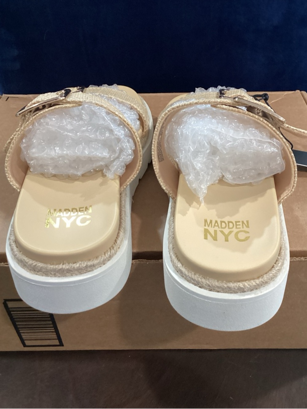 Madden NYCW MNYC Platform Sandal Raffia size 10 - Picture 7 of 8